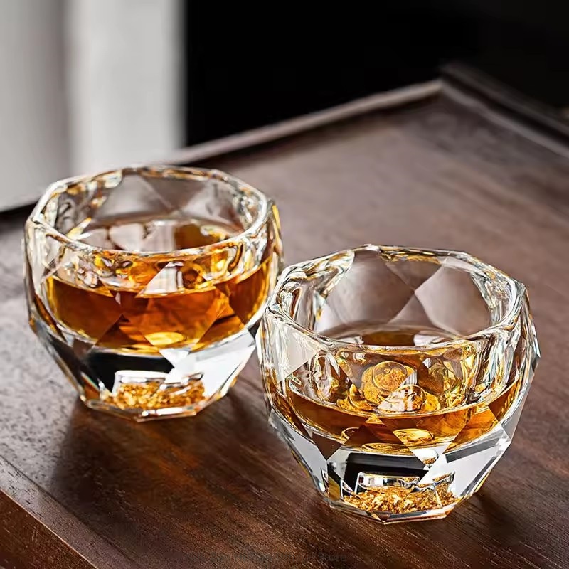 Espresso Shot Glass - 6PCS 50ML Schnapsgläser Diamant Facettierte Doppel