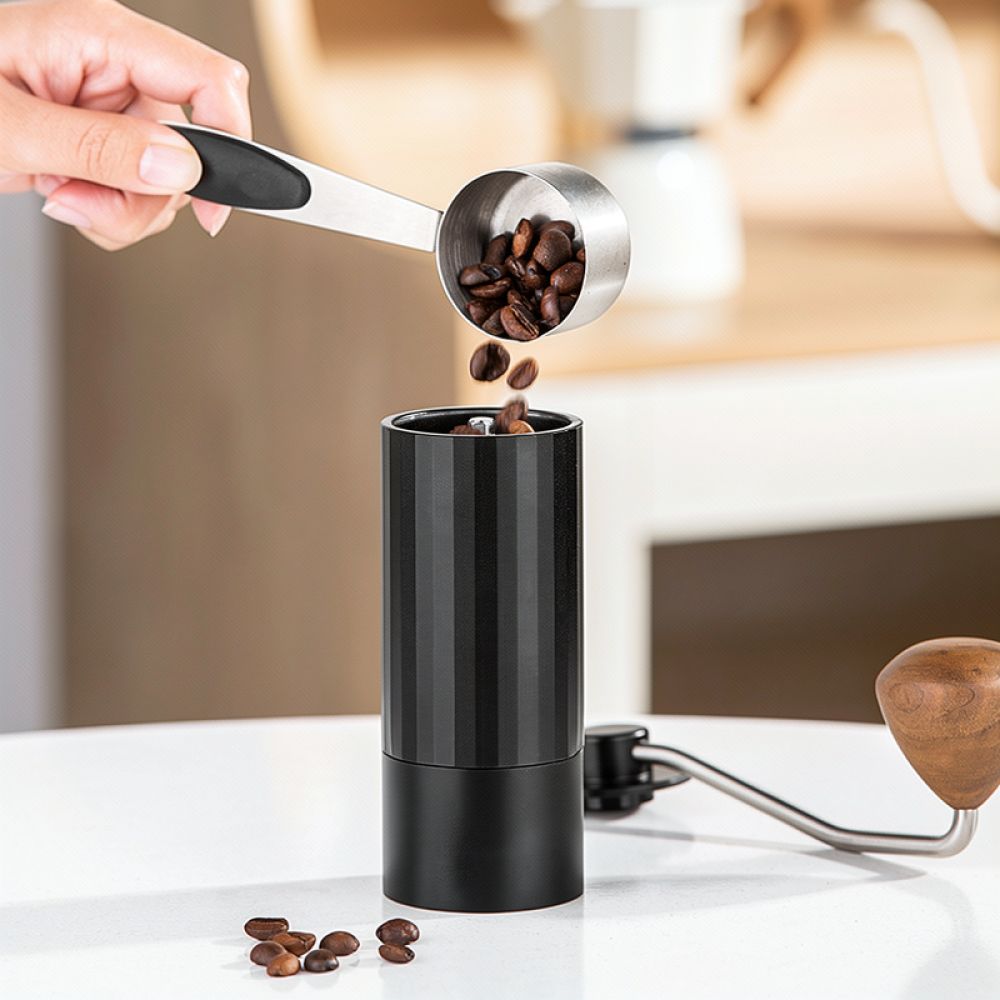 Coffee Equipment Pour Over - Handgehaltene Kaffeemühle, verstellbare Mahlwerke aus Edelstahl,