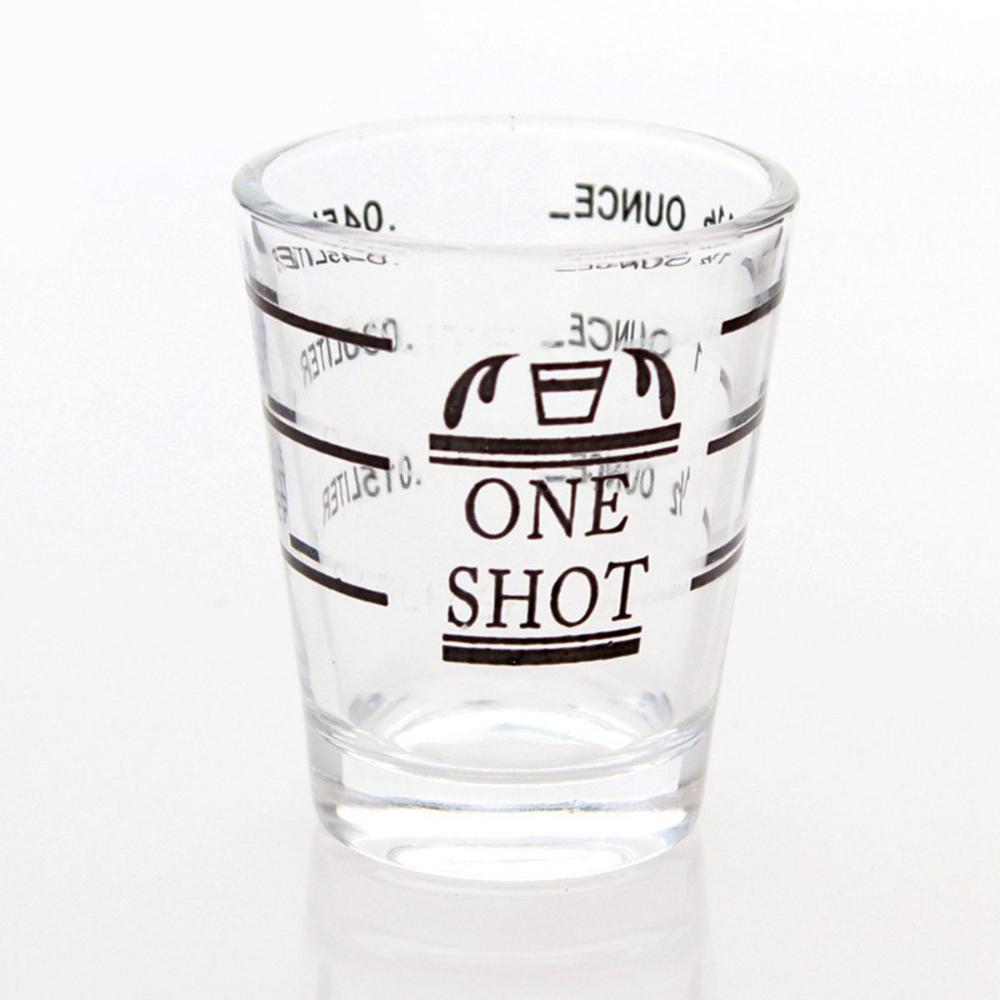 Espresso Shot Glass - Espresso-Zubehör mit Skala: Hitzebeständiger Jigger, Messbecher,