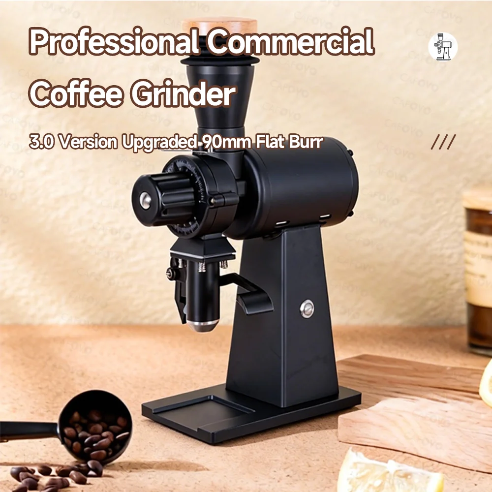 Coffee Grinder Burr Flat - CAFOVO G290F Kaffeemühle mit geraden Mahlwerken,